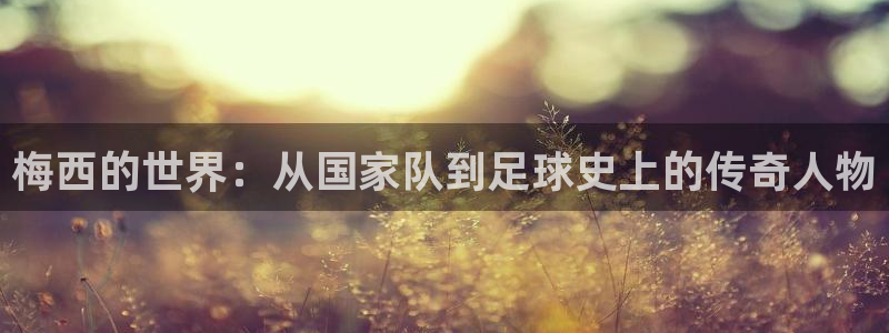 2026年足球世界杯赛程时间表：梅西的世界：从国家队到足球史上的传奇人物