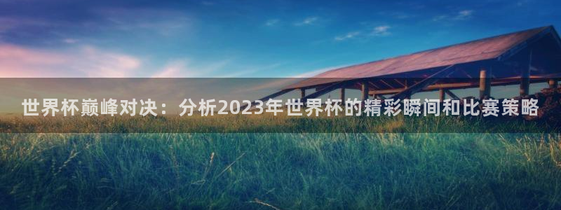 2026世界杯亚洲区预选赛：世界杯巅峰对决：分析2023年世界杯的精彩瞬间和比赛策略